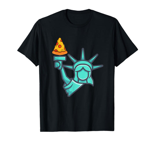 Pizza Statue of Liberty New York City Famous Food Pizzas T-Shirt