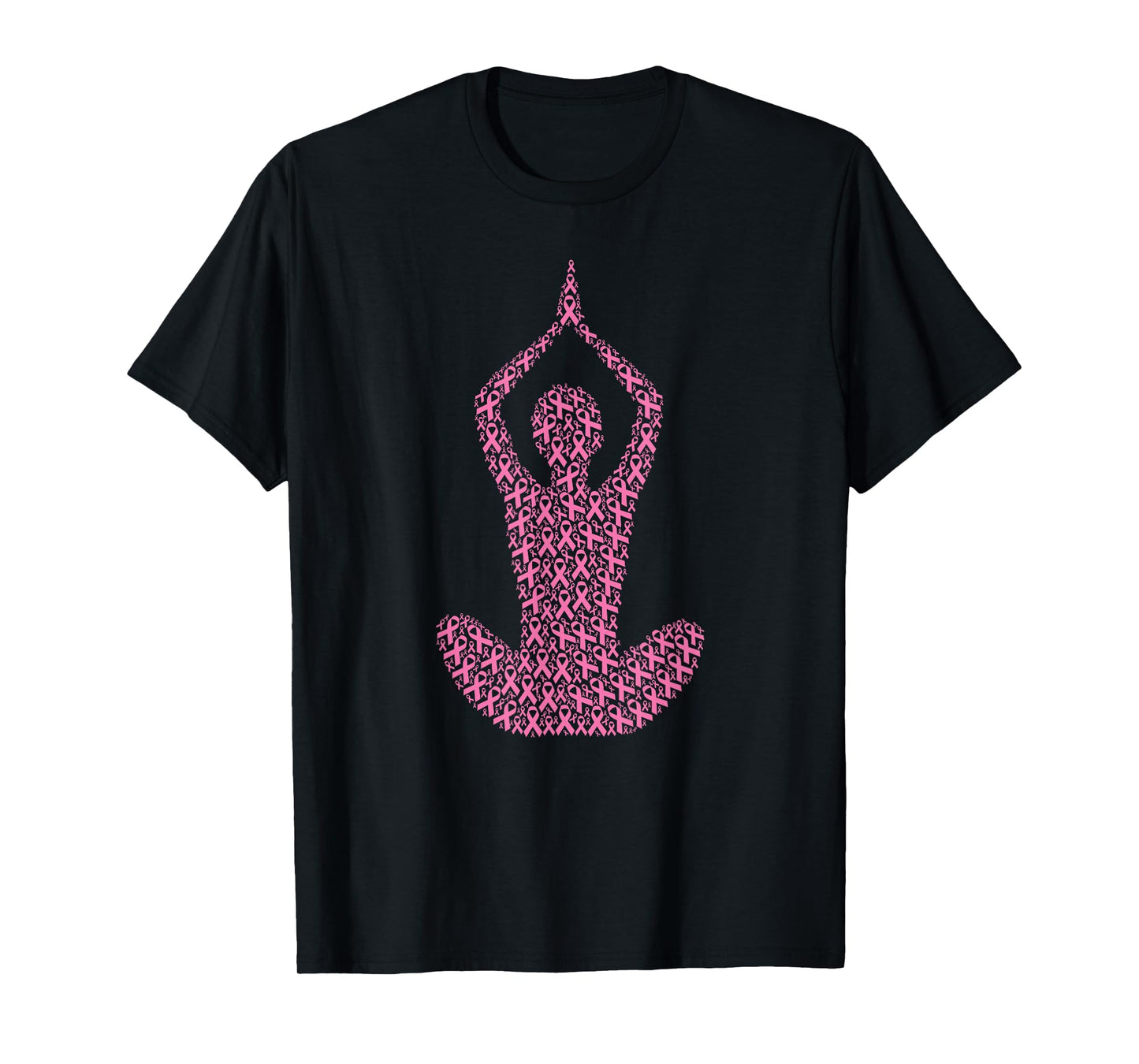 Breast Cancer Awareness Pink Ribbon & Survivor - Yoga Pose T-Shirt