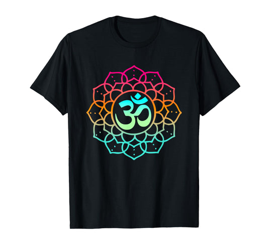 Om Mandala Spiritual Zen Yoga Buddhist Meditate Mindfulness T-Shirt