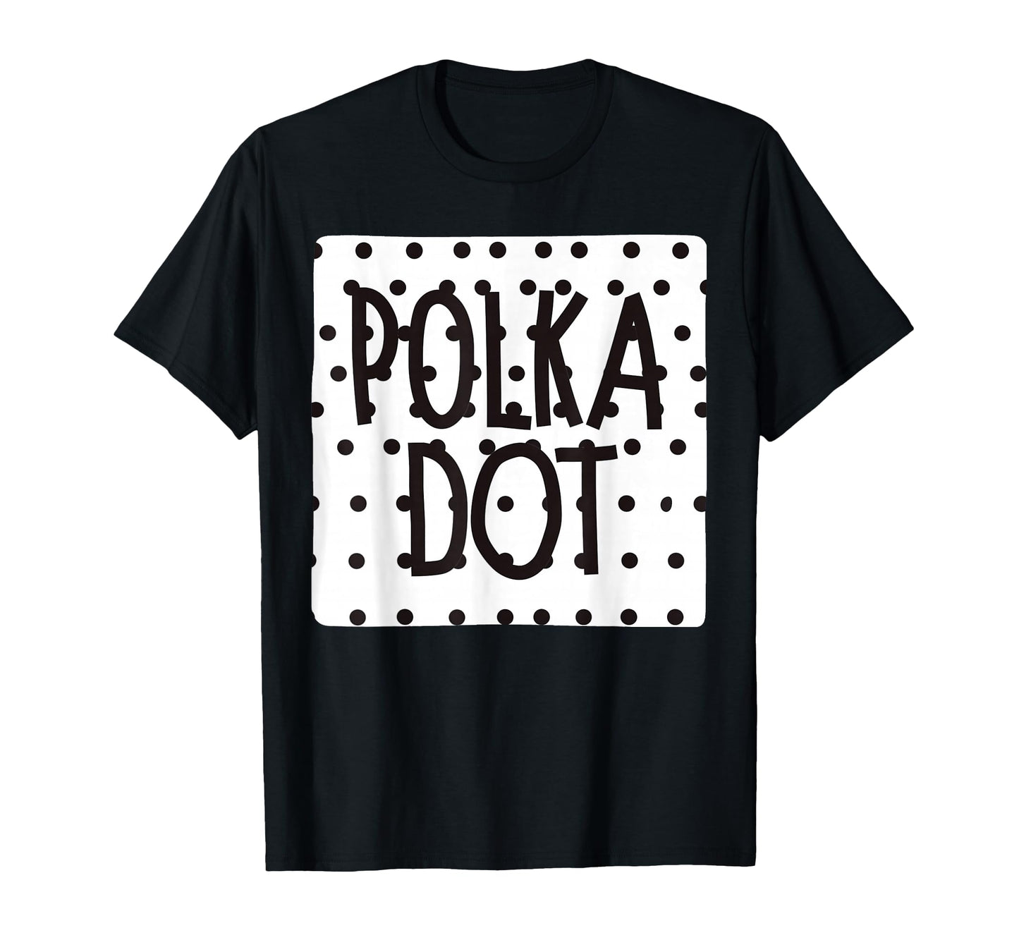 Black white Polka Dot Speech T-Shirt