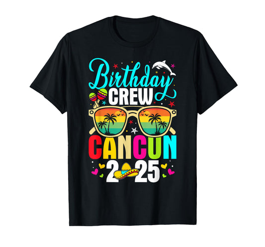 Mexico Cancun Birthday Boy Trip Vacation 2025 Matching Group T-Shirt
