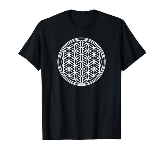 Flower of Life Sacred Geometry Symbol Yoga Meditation T-Shirt
