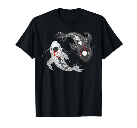 Koi Fish Carp Funny Yin Yang Balance Life Men Women T-Shirt