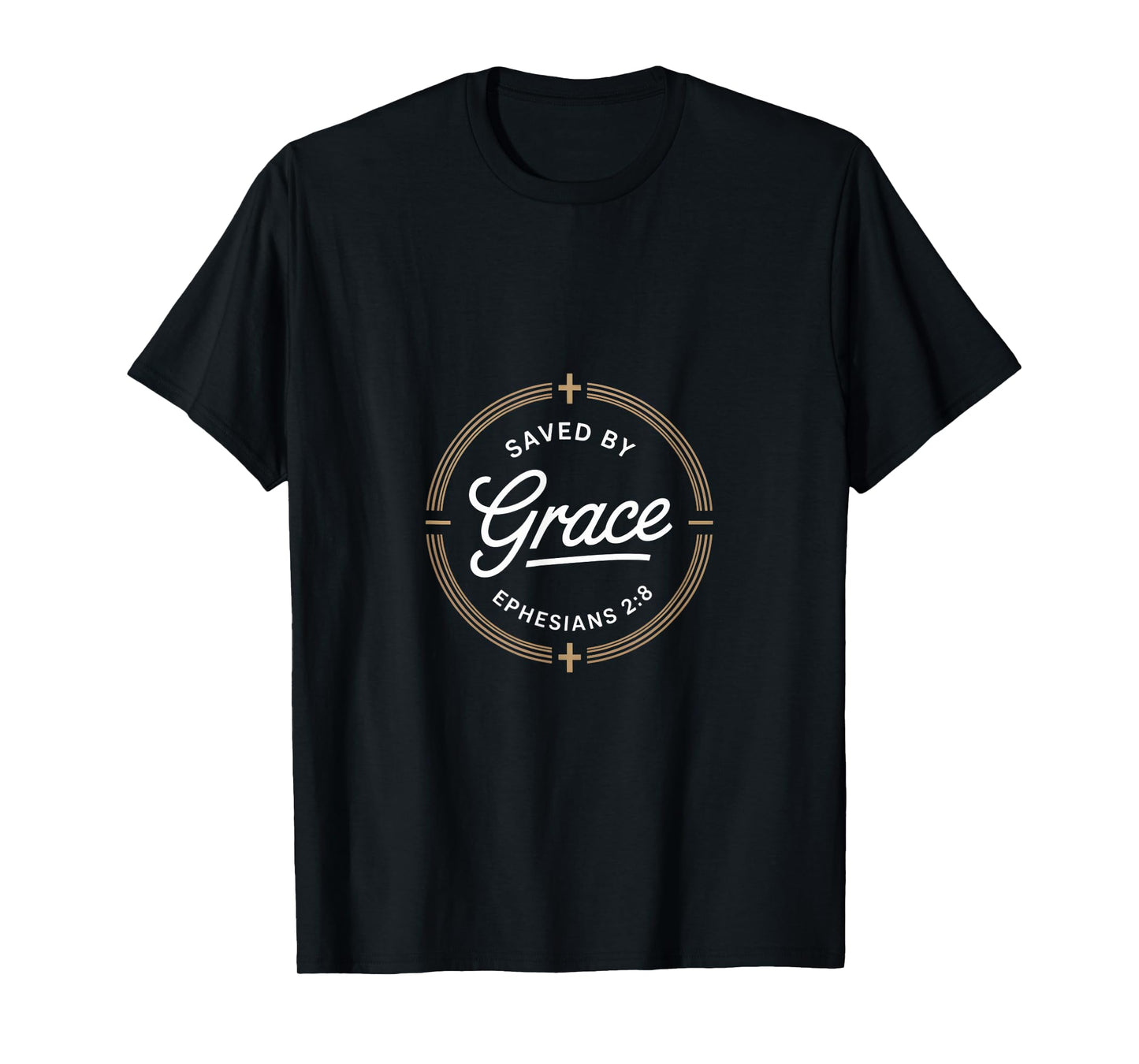 Saved by Grace Ephesians 2 8 Christian Verse T-Shirt