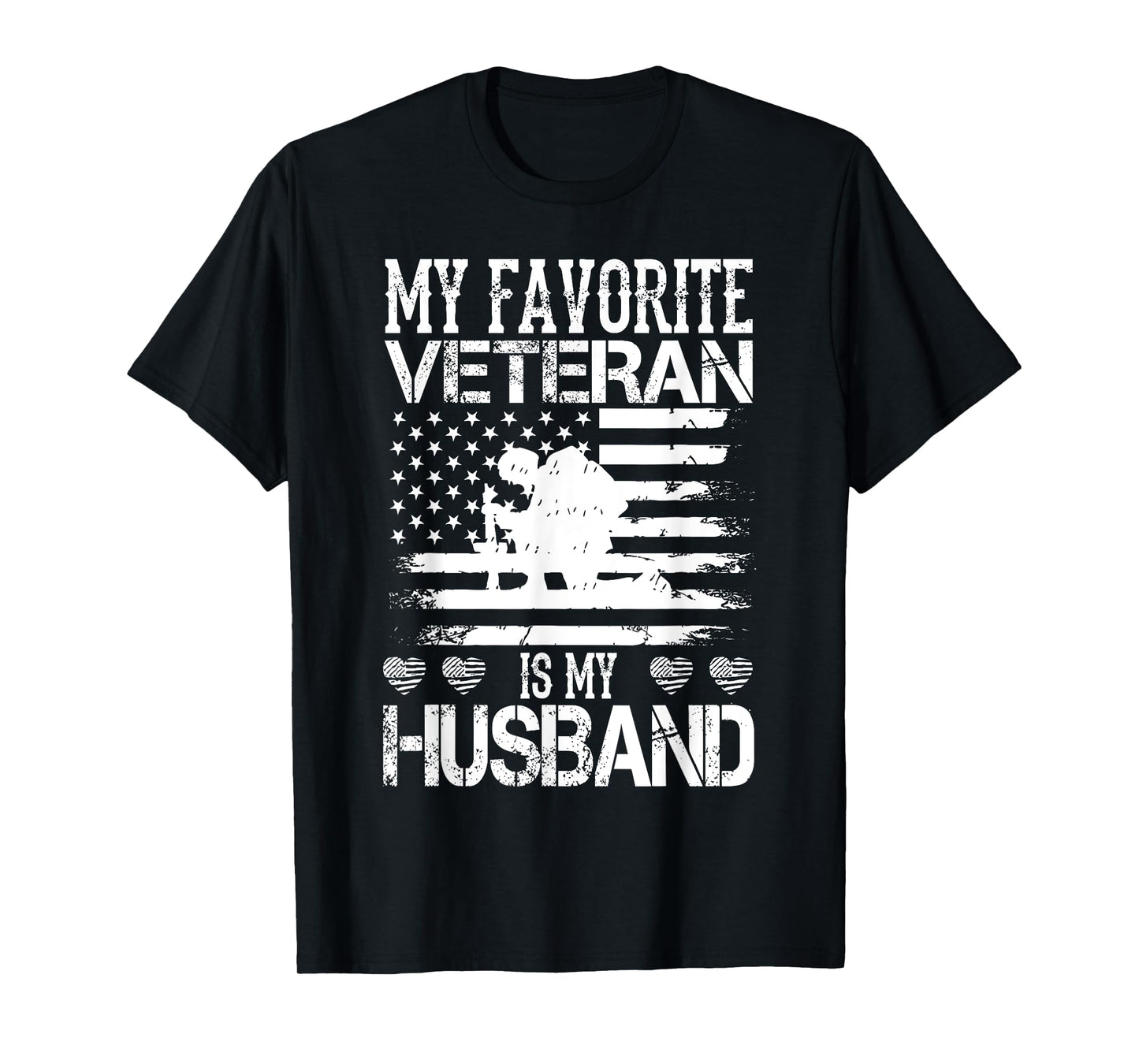 My Favorite Veteran Is My Husband Military Veterans Day T-Shirt