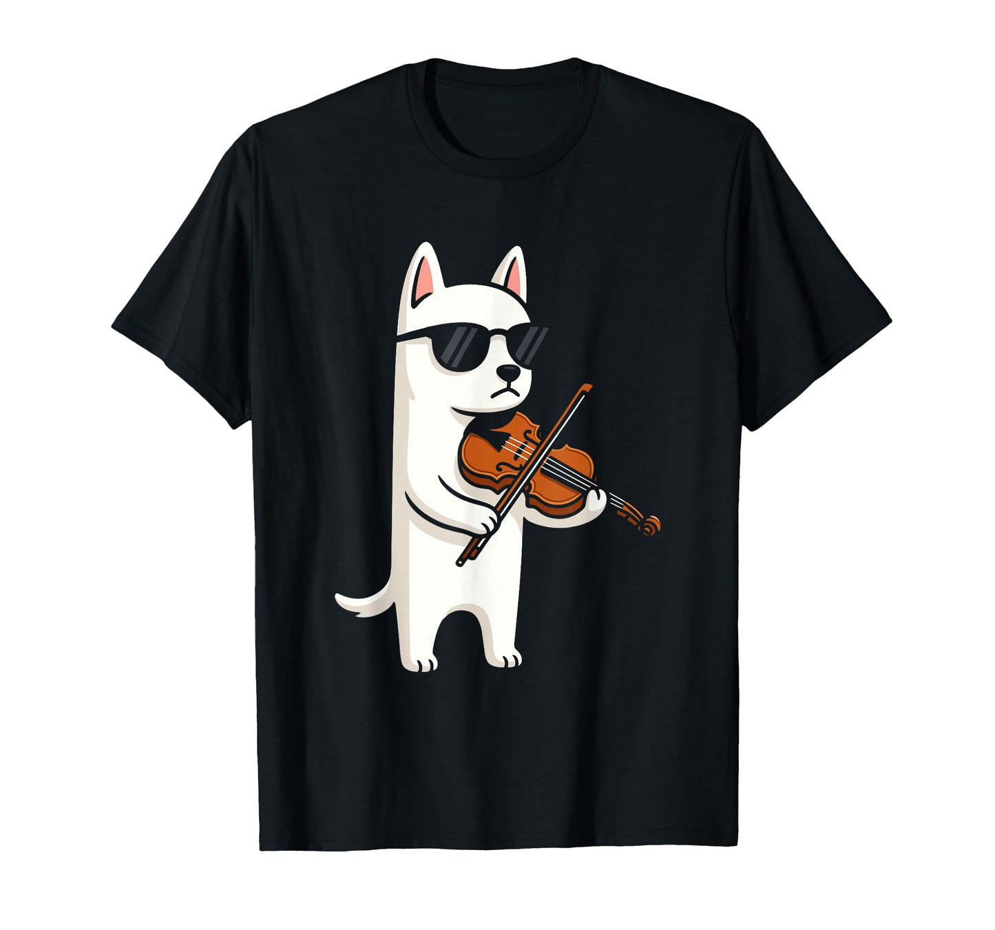 Funny Violinist - Dog Wearing Sunglasses Playing Violin T-Shirt