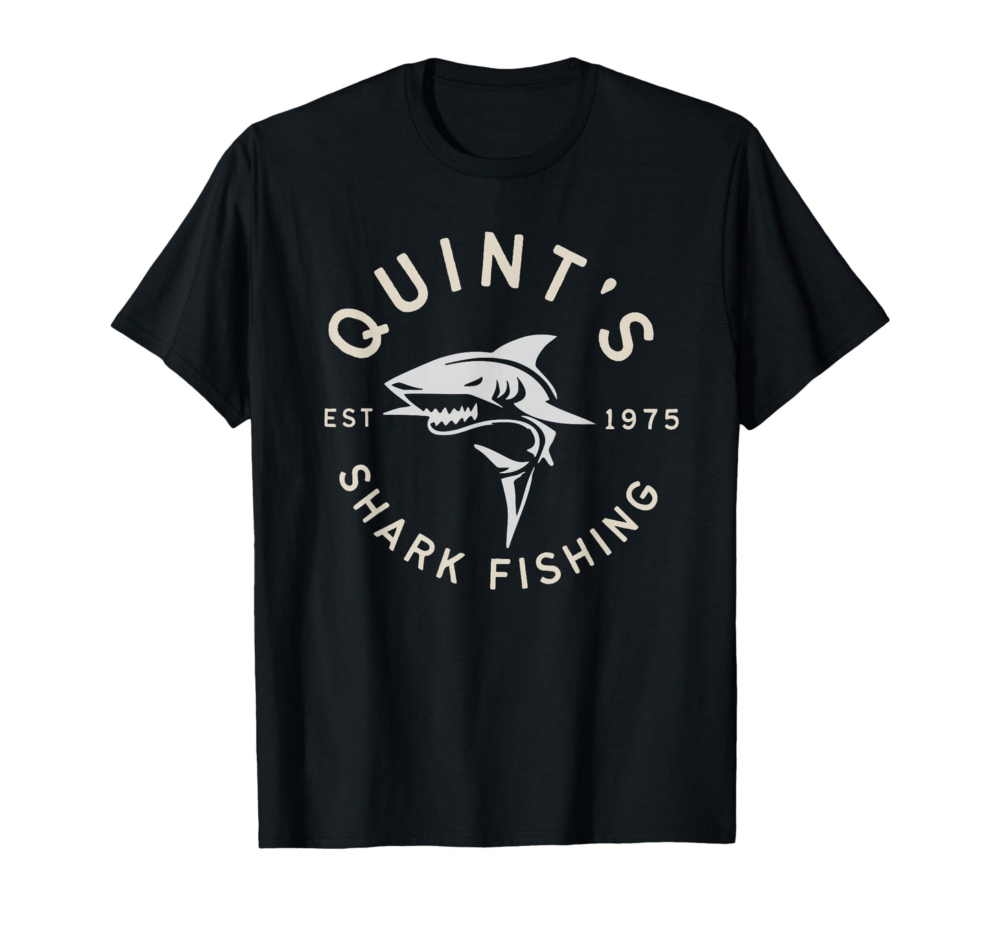 Vintage Quint's Shark Fishing 1975 Retro T-Shirt