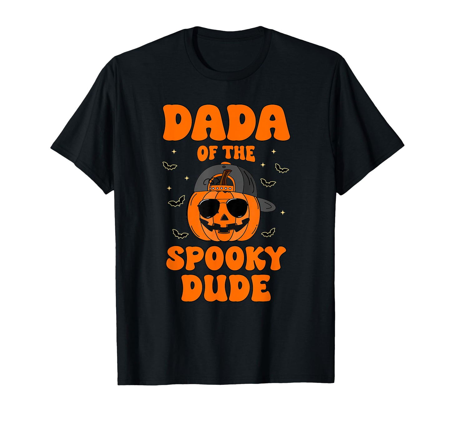 Dada of The Spooky Dude Halloween Pumpkin Birthday Family T-Shirt