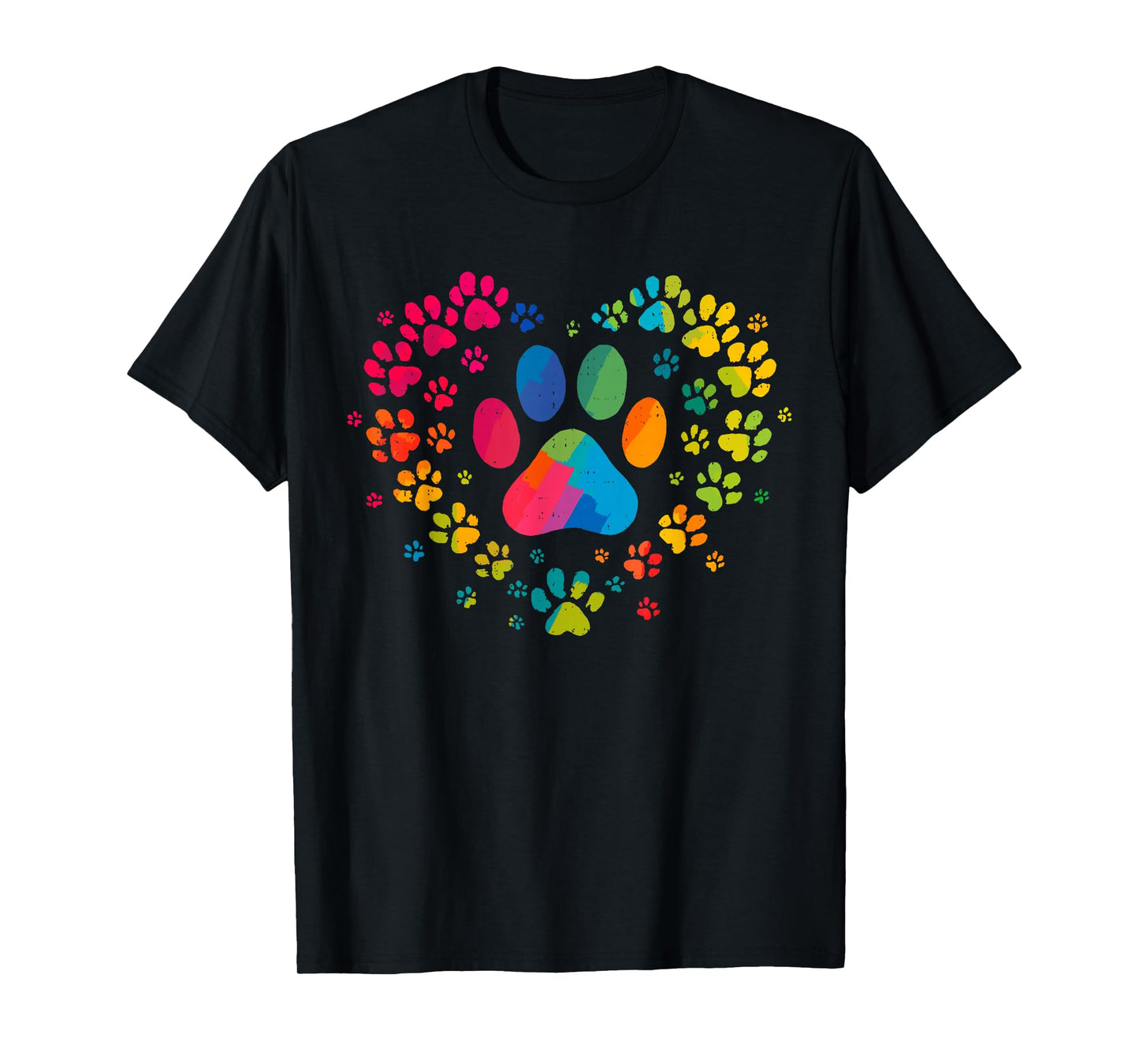 Dog Paw Heart Animal Lover Puppy Pet Mom Women Girls Kids T-Shirt