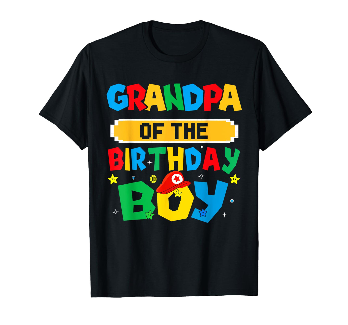 Grandpa Of The Birthday Boy Game Video Gaming Match Family T-Shirt