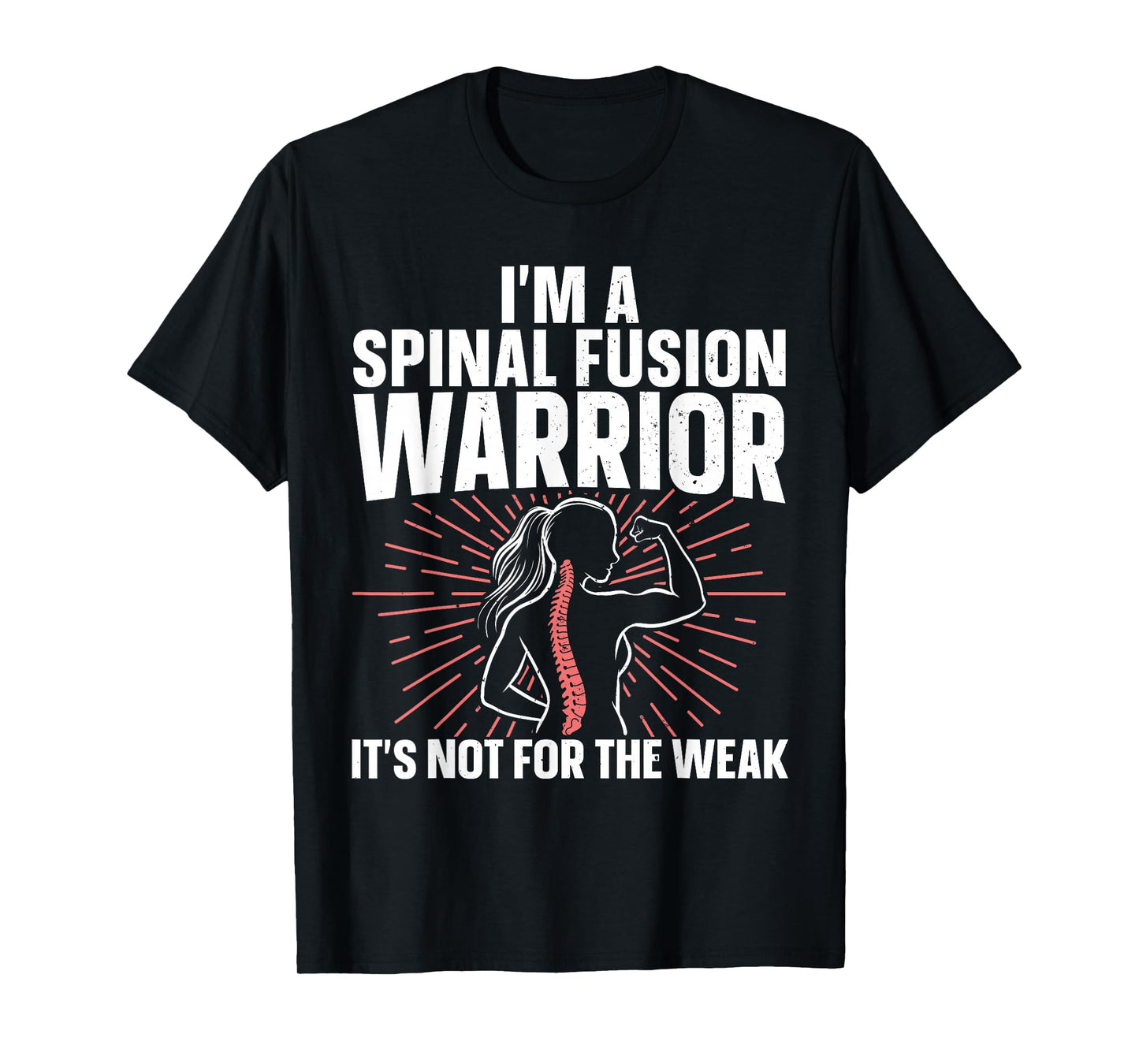 Spinal Fusion Art for Women Girls Scoliosis Spine Surgery T-Shirt