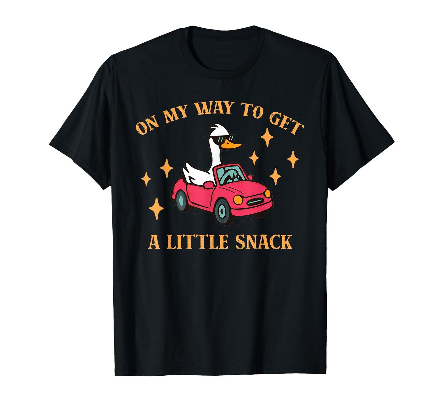 On My Way to Get A Little Snack Cute Duck Design T-Shirt
