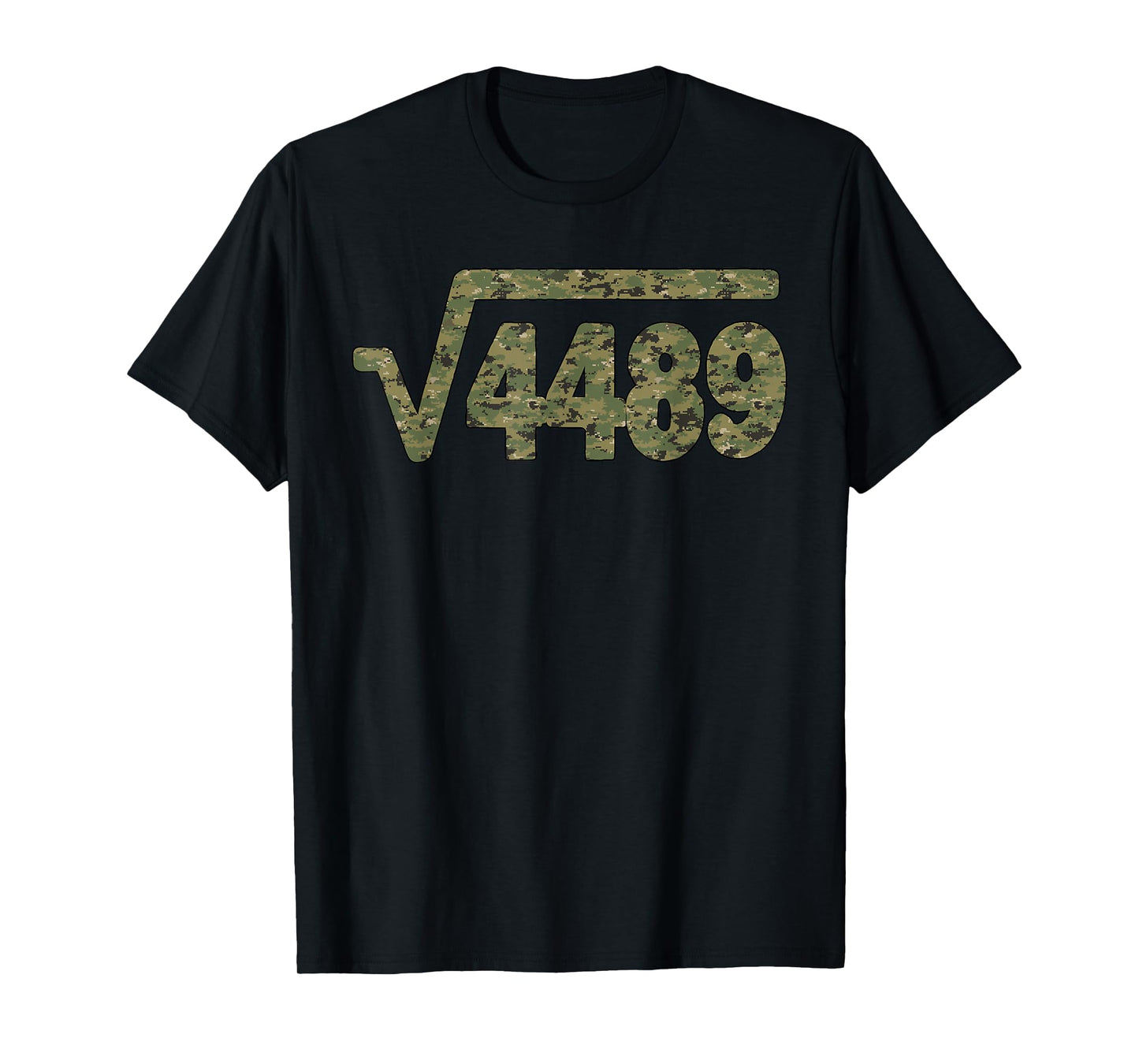 6 7 Army Pattern Meme Square Root 4489 Slang Math Teacher T-Shirt