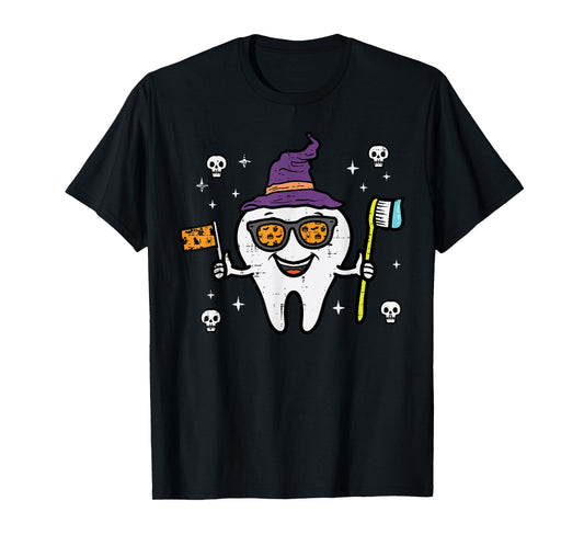 Halloween Dentist Tooth Teeth Dental Costume Women Men Kids T-Shirt