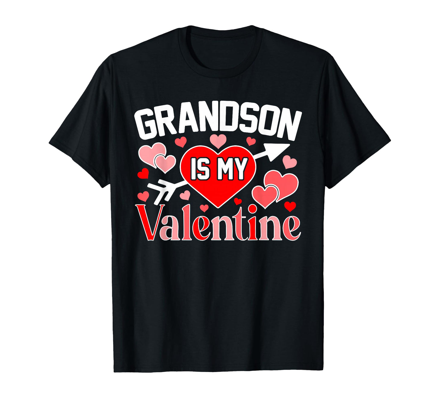 Grandson is My Valentine Cute Hearts Valentine's Day T-Shirt