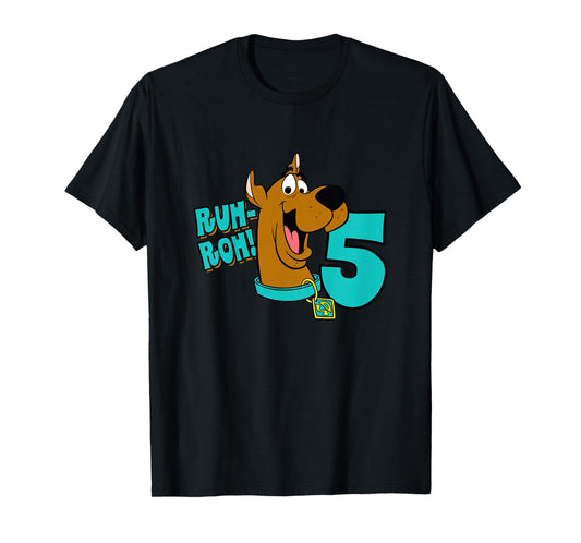 Kids Scooby-Doo 5th Birthday Ruh-Roh! I'm 5! T-Shirt