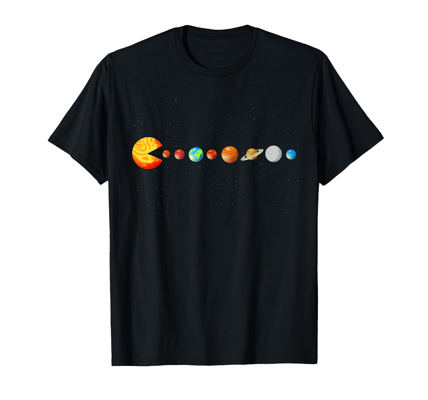 Funny Solar System Teacher Video Games Sun Eating Planets T-Shirt