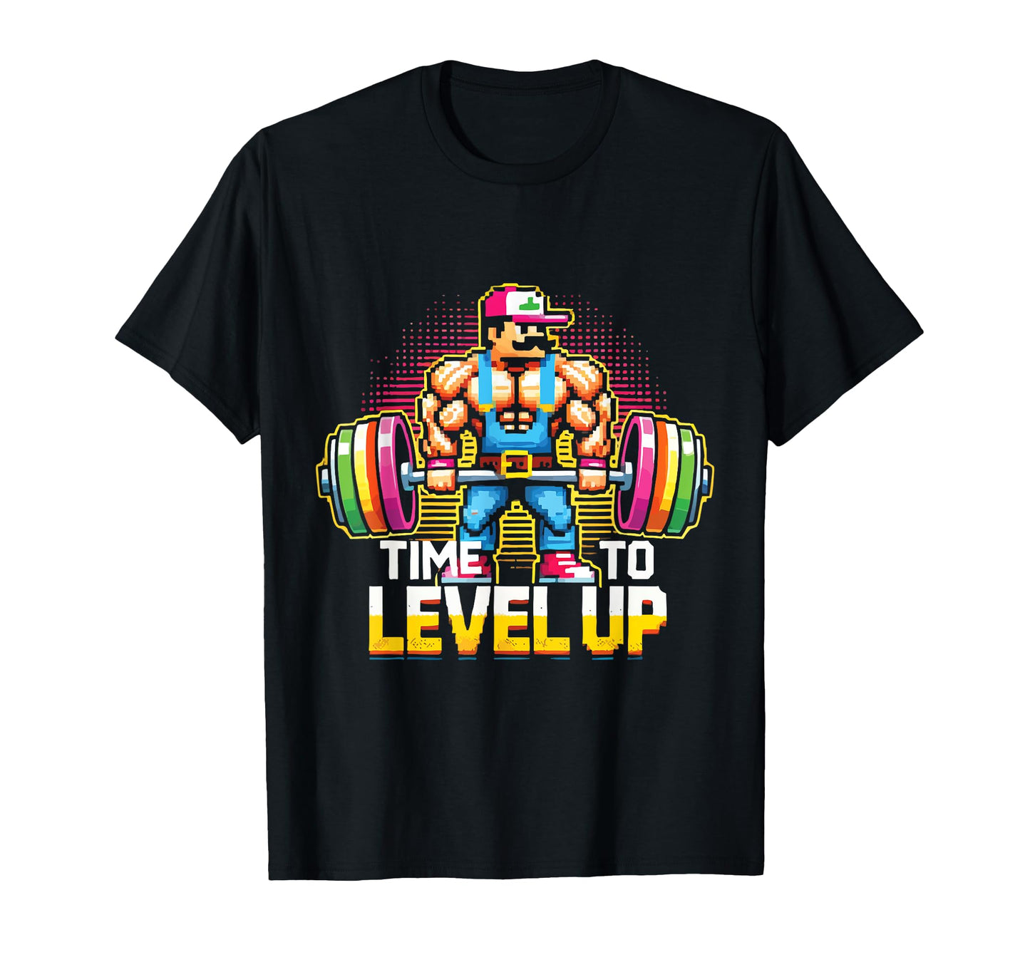 Level Up Video Game Gamer Gym Workout Gaming Fitness Lifting T-Shirt