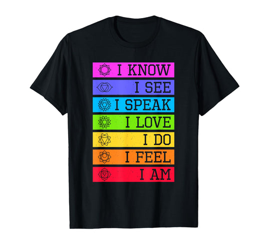 Namaste Yoga Meditation 7 Chakras Spiritual T-Shirt