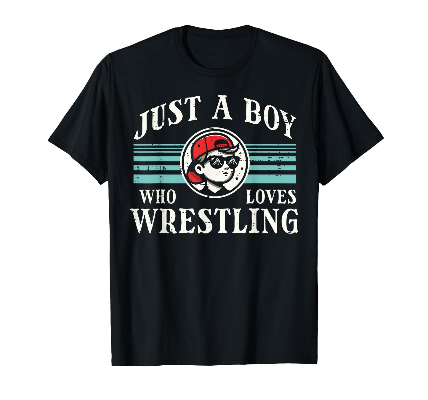 Boy Who Loves Wrestling Wrestler Boys Kids Youth Teen Men T-Shirt