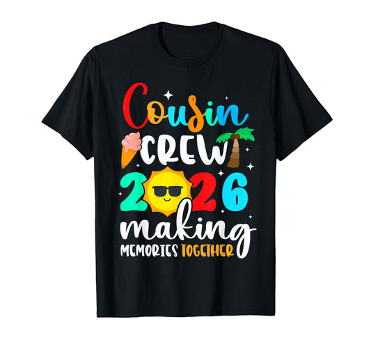 Cousin Crew 2026 Summer Vacation Beach Family Trips Matching T-Shirt