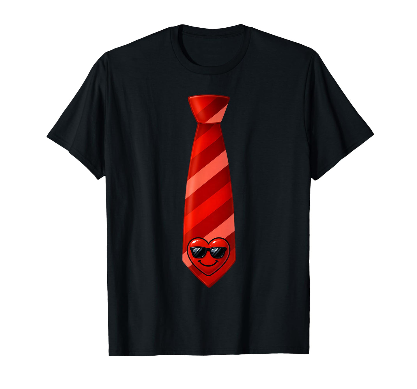 Funny Heart Necktie Valentine Outfit Kids Boy T-Shirt