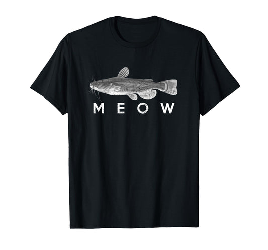Catfish Shirt Meow Funny Catfishing Fishing Fisherman T-Shirt