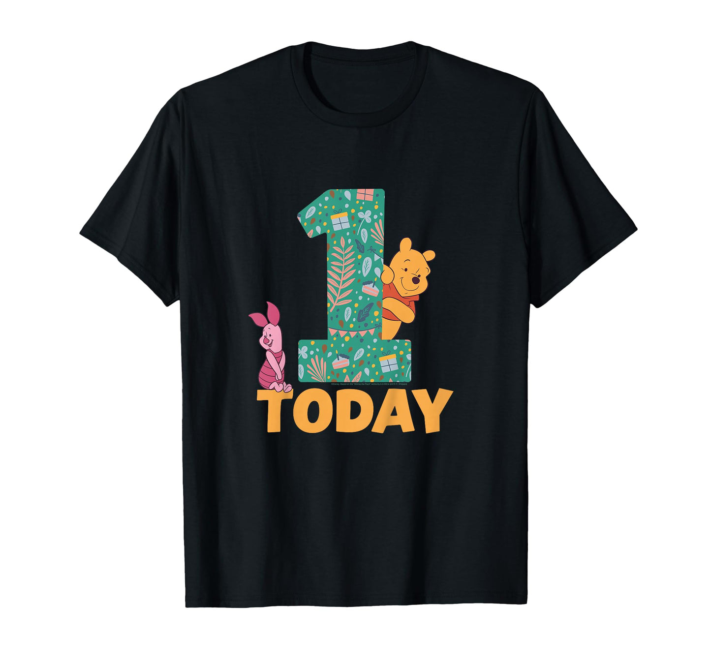 Disney Winnie the Pooh & Piglet Birthday 1 Year Old Today T-Shirt