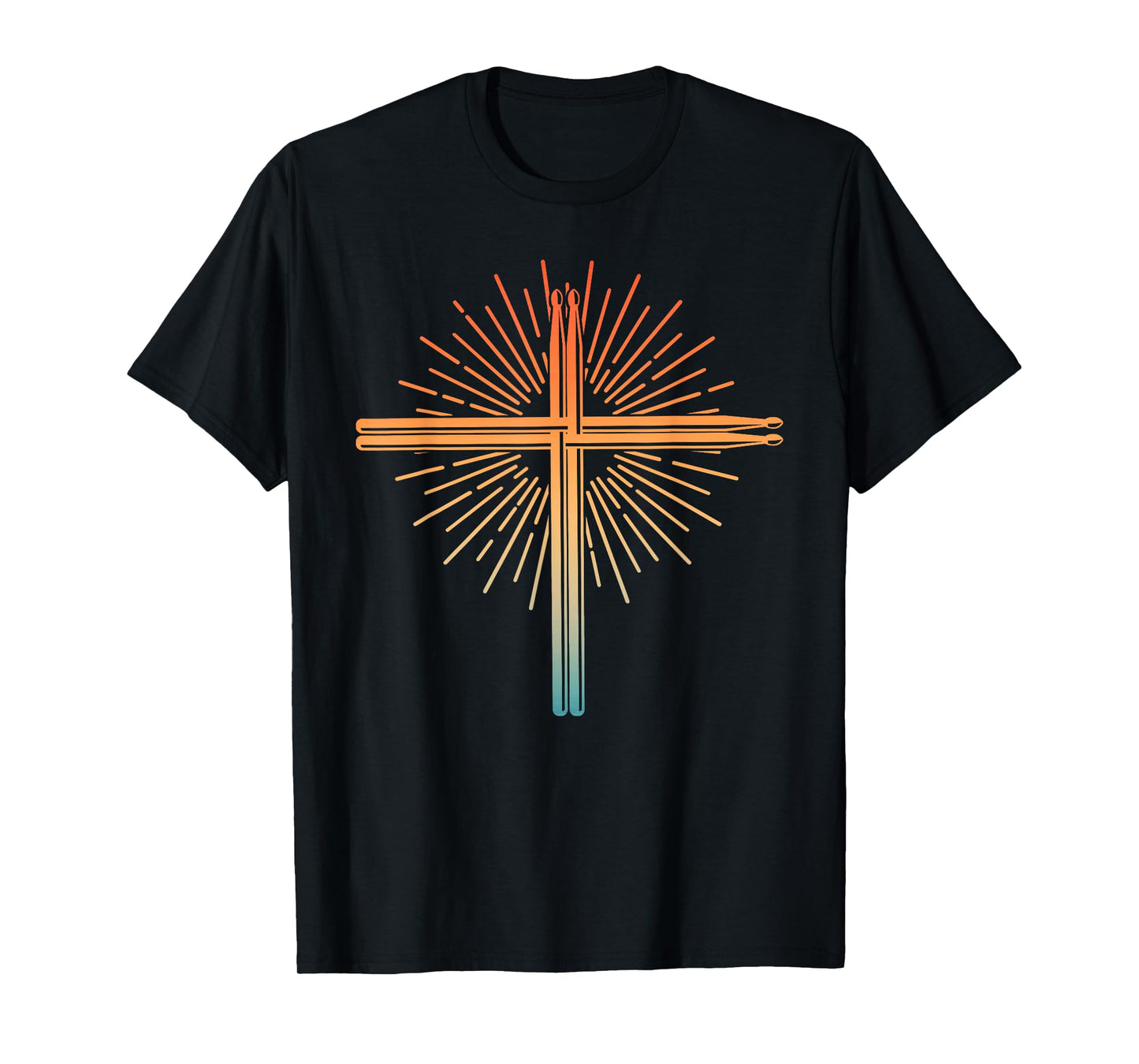 Cool Drummer Art For Men Women Boys Drum Christian Drummer T-Shirt