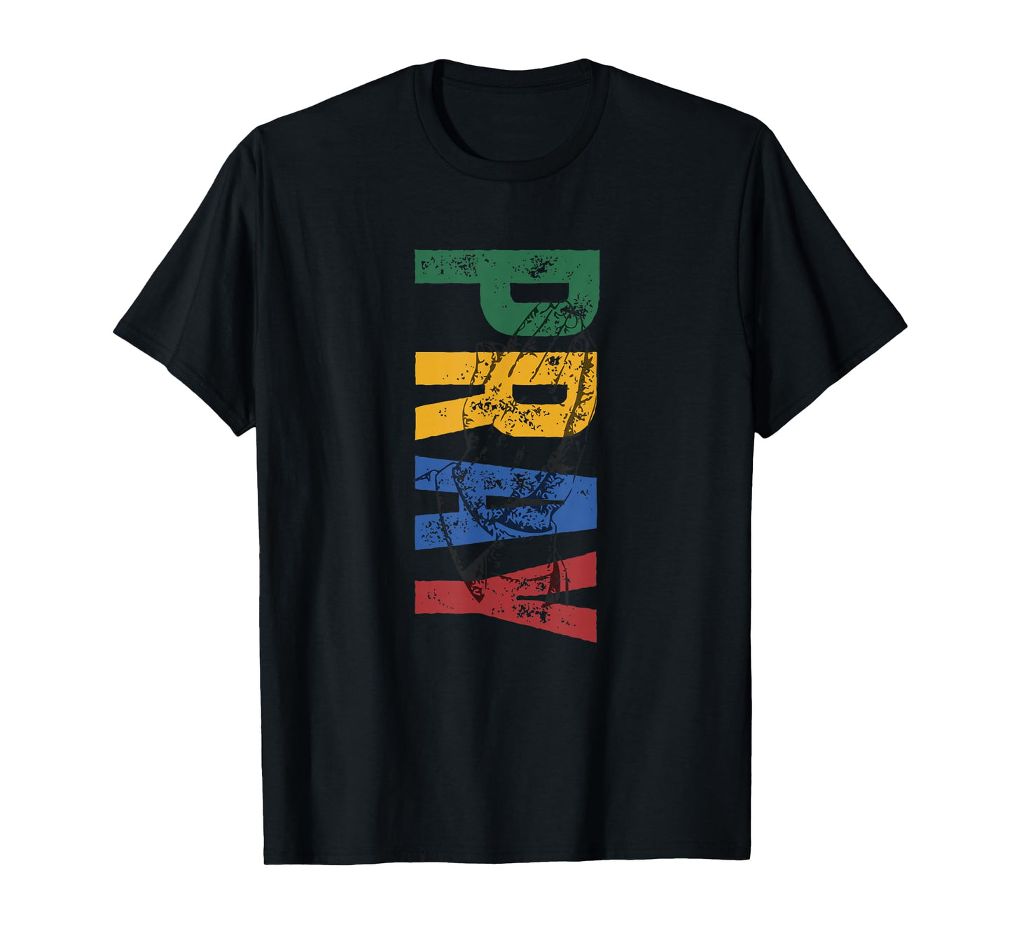 Primary Pray Christian Distressed Retro Block Typography T-Shirt