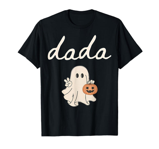 Dada Ghost Boo One Spooky Dad First Halloween Birthday Boy T-Shirt