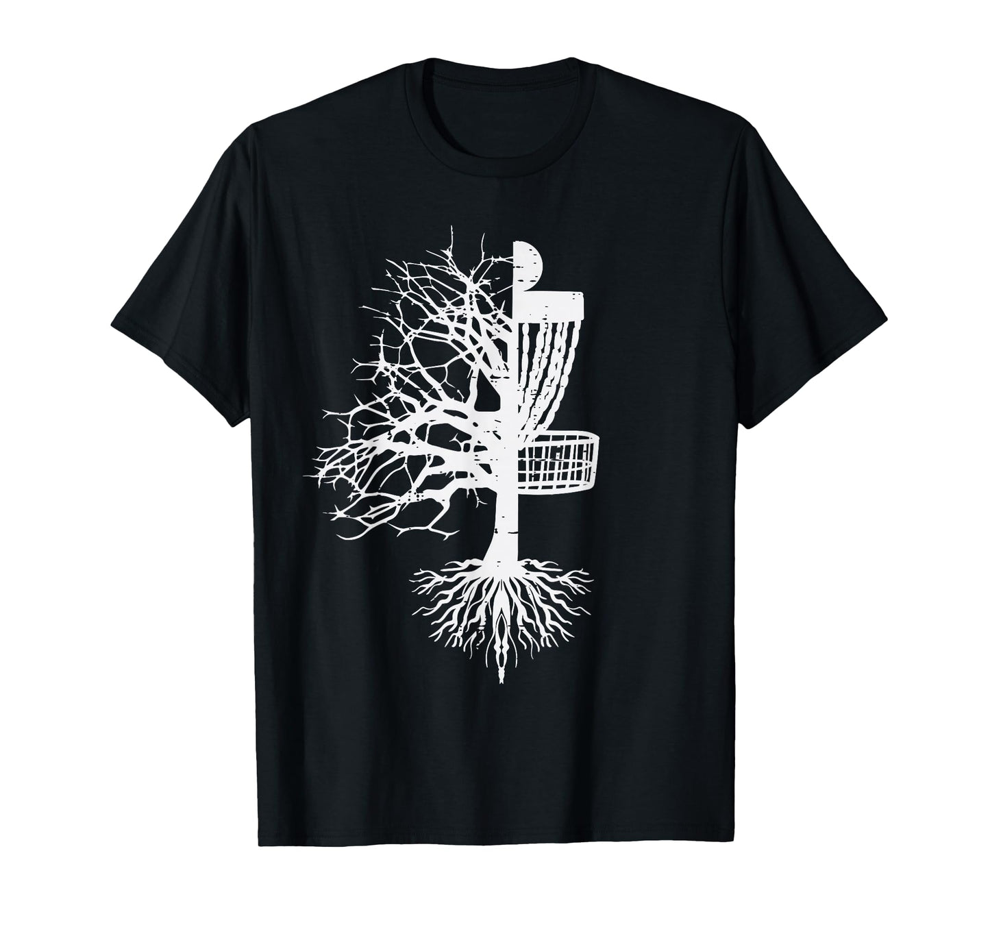 Half Disc Golf Basket Tree Funny Frisbee Frolf Men Women Kid T-Shirt