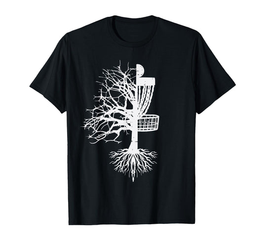 Half Disc Golf Basket Tree Funny Frisbee Frolf Men Women Kid T-Shirt