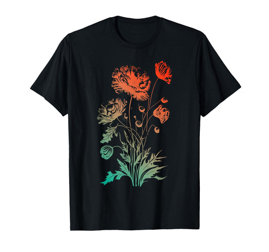 Poppies, spring bloomers, summer, flower, garden, outdoor T-Shirt