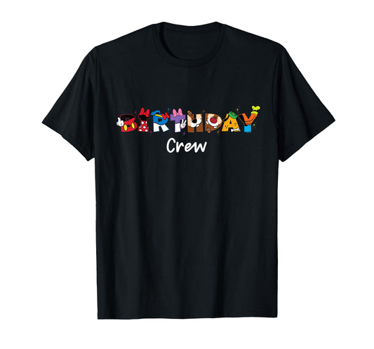 Disney Mickey Mouse and Friends "Birthday Crew" Party Squad T-Shirt