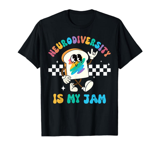 Retro Neurodiversity Is My Jam ADHD Autism Awareness Support T-Shirt