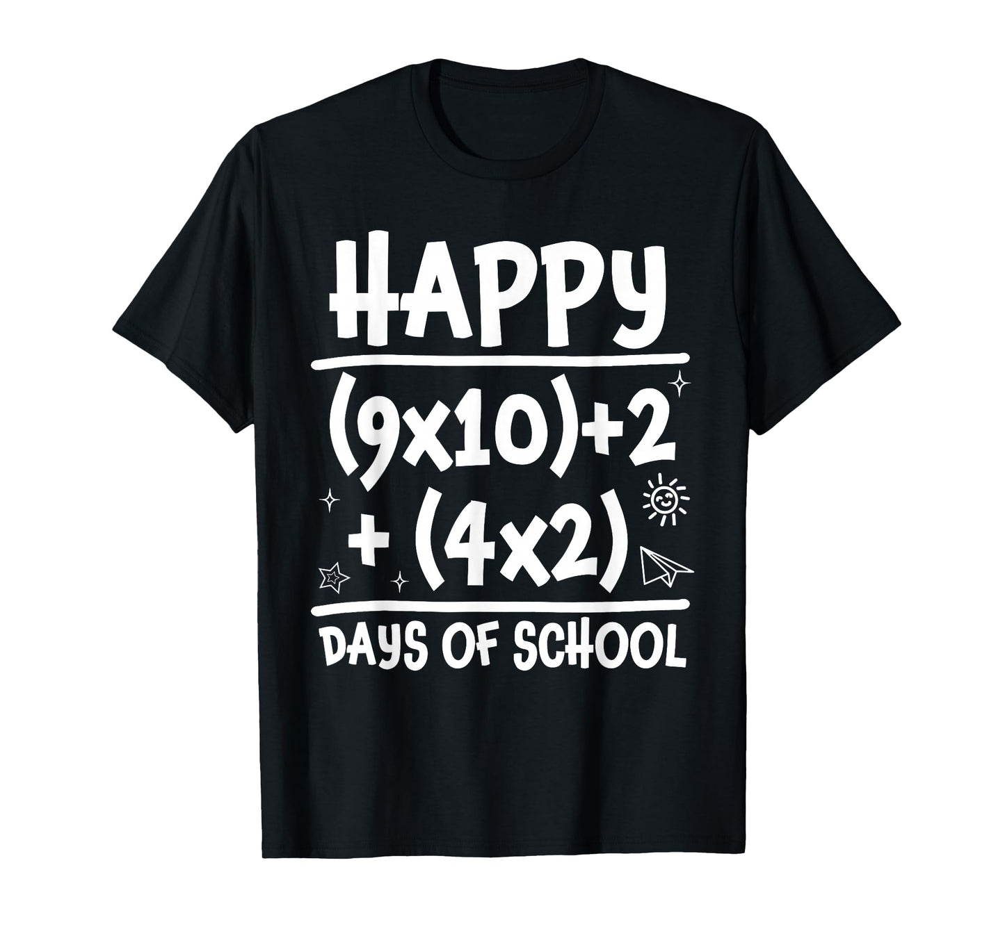 Happy 100 Days School Math Equation 100th Day Teacher Kids T-Shirt