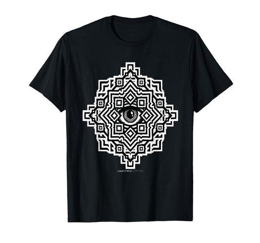 Sacred Geometry Eye Optical Illusion Trippy T-Shirt