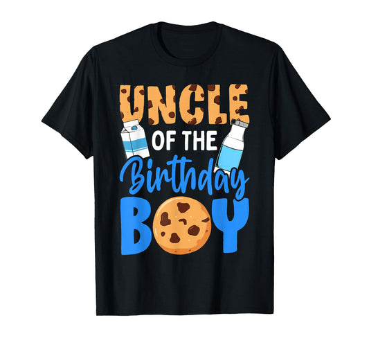Uncle of the birthday boy Milk and Cookies 1st birthday T-Shirt