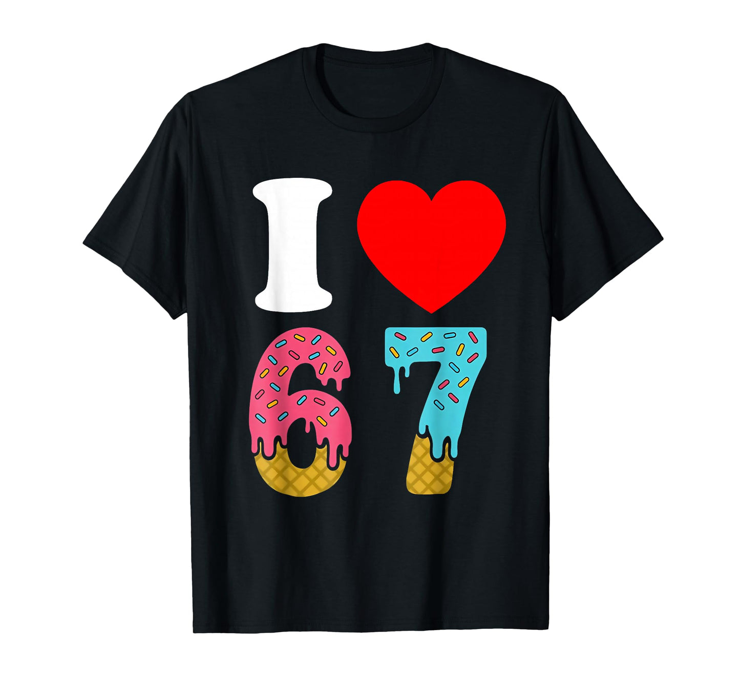 Number 67 I Love Six Seven Classic 6 7 67 Meme Couple T-Shirt