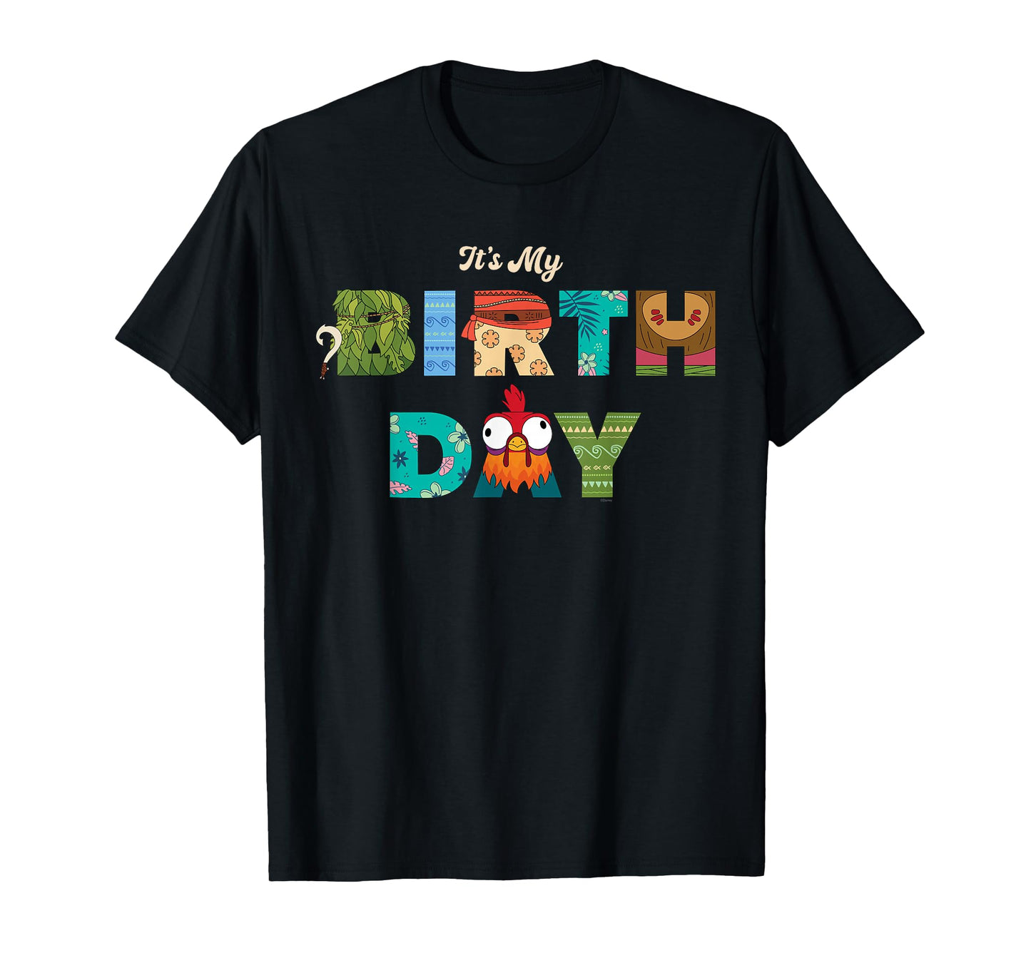 Disney Moana Big Letters "It's My Birthday" Birthday Party T-Shirt