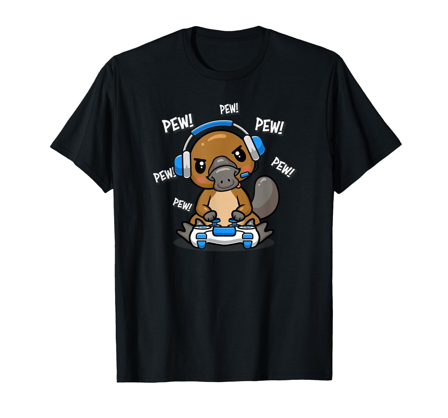Cute Kawaii Gamer Platypus Lover T-Shirt