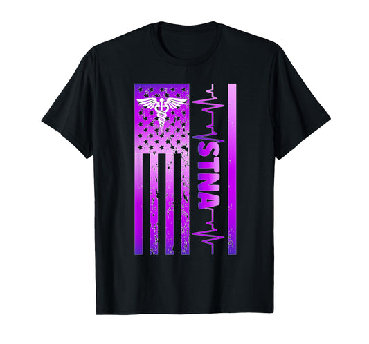STNA US Flag State Tested Nursing Assistant T-Shirt