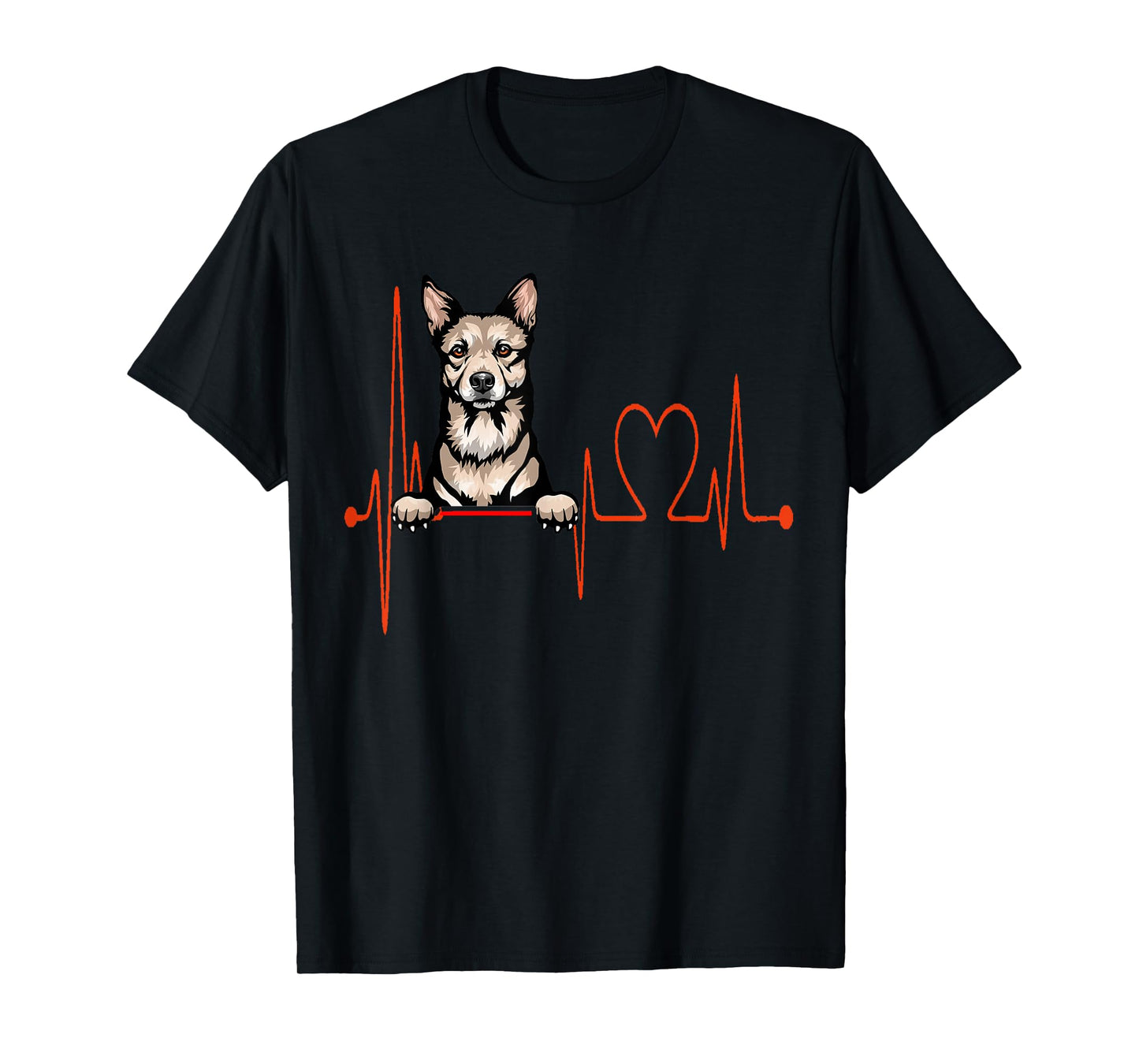 Carolina Dog Heartbeat EKG My Dogs are My Cardio T-Shirt