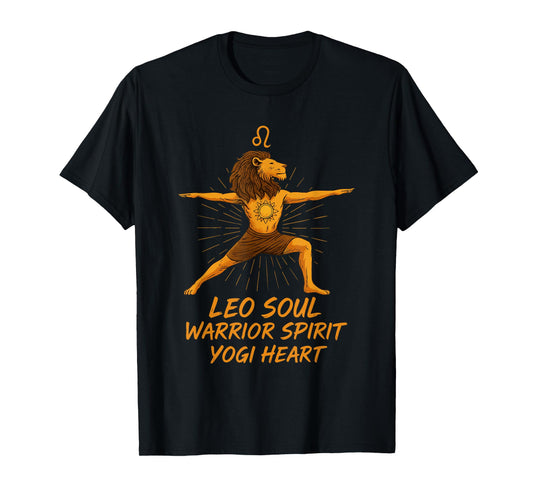 Lion Soul - Warrior Spirit Yogi Heart T-Shirt