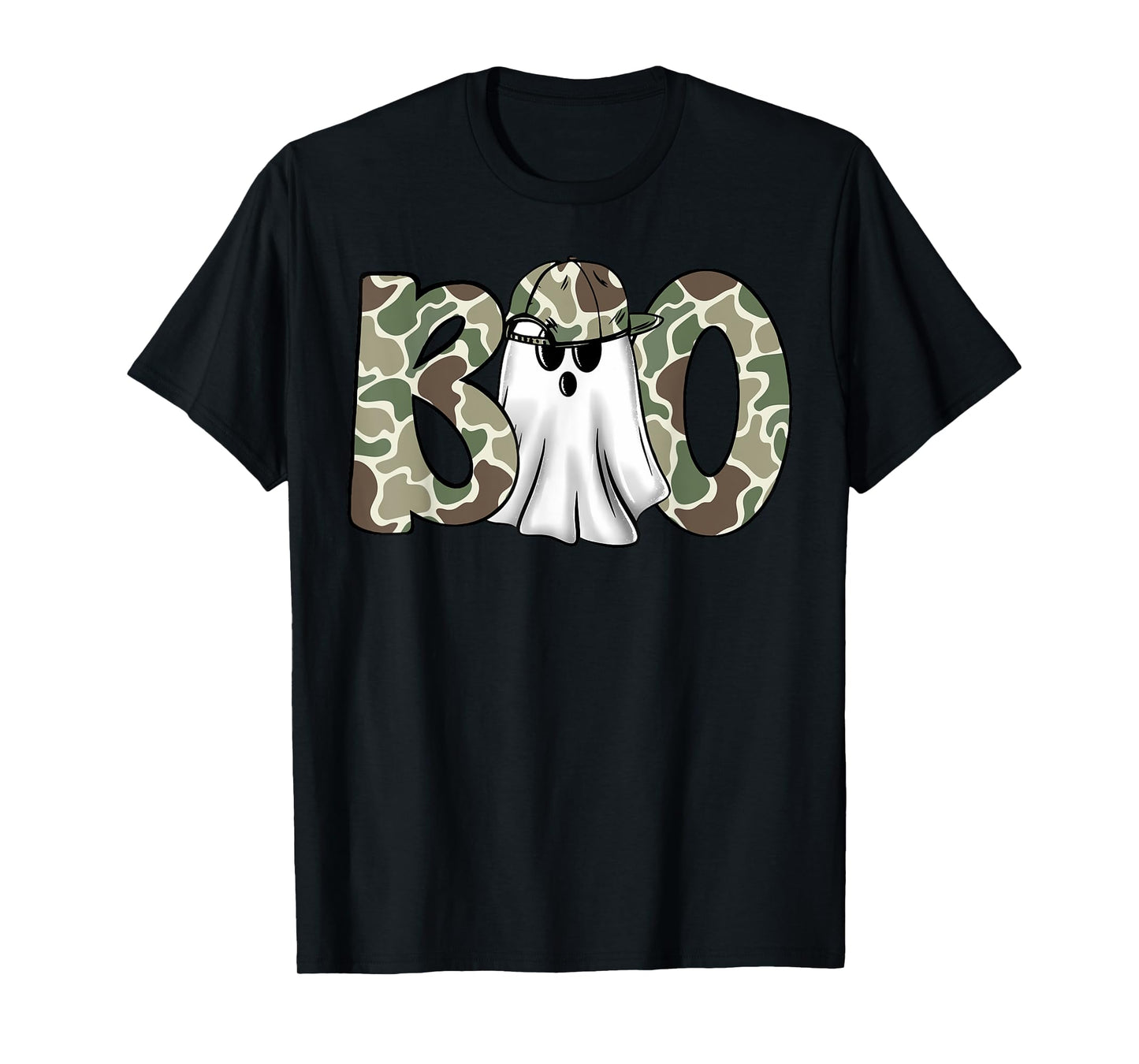 Cute Camo Ghost Boo Halloween Costume for Boys Toddlers T-Shirt
