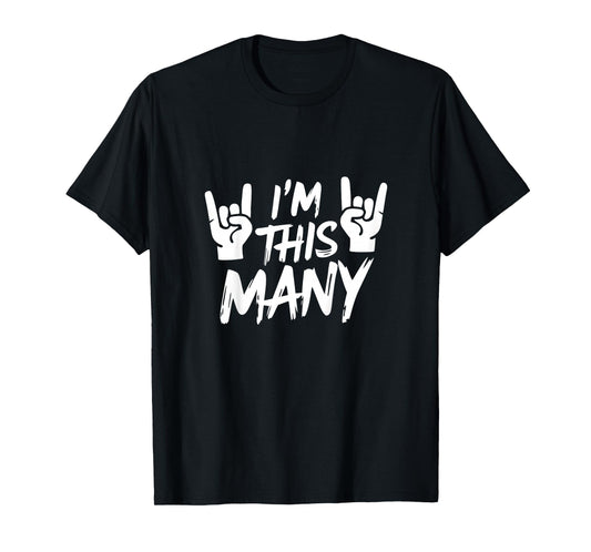 Kids 4th Birthday Boy Girl Four Age 4 Year Old Son Rock Party T-Shirt