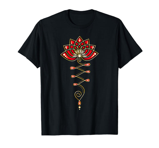 Lotus Flower Unalome Yoga Meditation Awareness Zen T-shirt