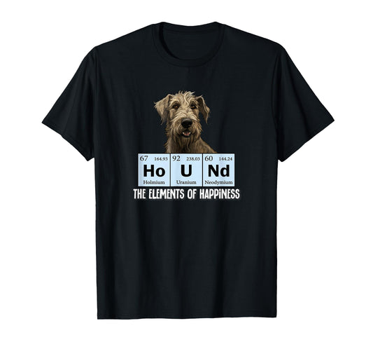 Mens Womens Kids Elements of Happiness Irish Wolfhound Lover T-Shirt