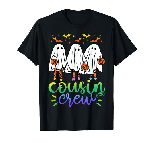 Boo Cousin Crew Halloween Ghost Trick Treat Squad Matching T-Shirt